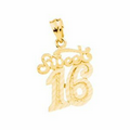 14K Yellow "Sweet Sixteen" Pendant